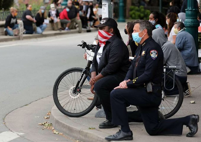 Santa Cruz Police take a knee